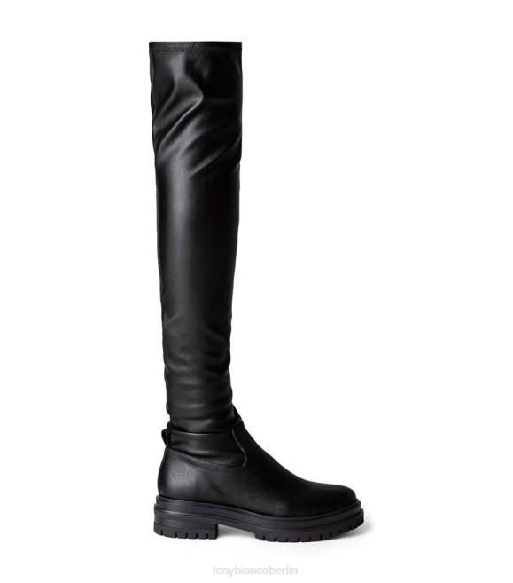 Kampfstiefel| de Tony Bianco Frauen wilde lange Stiefel schwarze Venezia 4624562